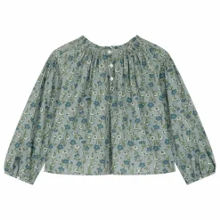 Bonpoint Blouse Blandine Liberty Coton Bio | Bleu Discount