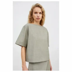 Skall Studio Blouse Blond Rayée Laine | Gris clair