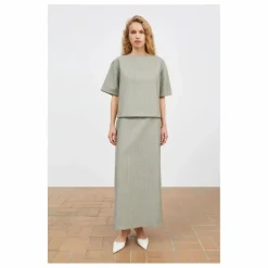 Skall Studio Blouse Blond Rayée Laine | Gris clair