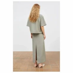 Skall Studio Blouse Blond Rayée Laine | Gris clair