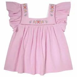Enfant Tocoto Vintage Blouse Brodée Volants | Lilas