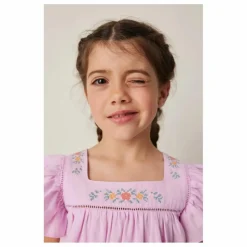 Enfant Tocoto Vintage Blouse Brodée Volants | Lilas