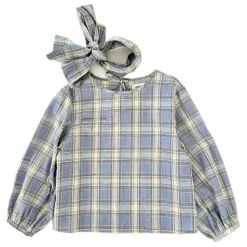 Longlivethequeen Blouse Carreaux | Bleu ciel New