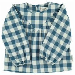 Piupiuchick Blouse Carreaux Coton Bio | Bleu Best