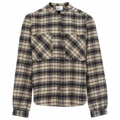 Femme Leon & Harper Blouse Chrono Check Flanelle de Coton Bio |