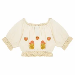 the new society Blouse Clémentine Broderie | Ecru Discount
