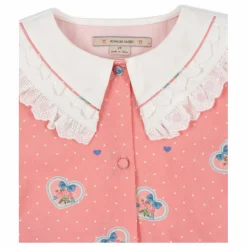 Enfant Konges Sløjd Blouses, T-Shirts|Blouses, T-Shirts|Blouse Col Cœurs Coton Bio |