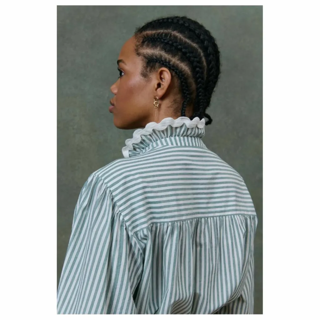 Femme Louise Misha Blouse Cora Rayée Coton Bio - Collection Femme |