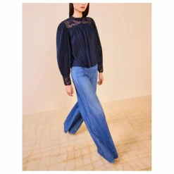 Hot Ulla Johnson Blouse Cornelia | Bleu nuit