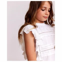 AO76 Blouse Dania Dobby | Blanc Discount