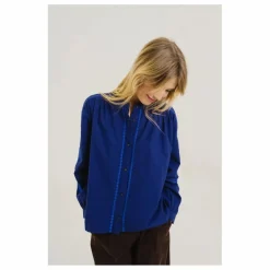 Sacrécoeur Blouse Ella Calypso Brodée | Bleu Sale
