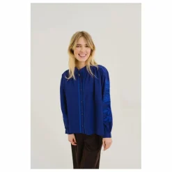 Sacrécoeur Blouse Ella Calypso Brodée | Bleu Sale