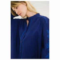 Sacrécoeur Blouse Ella Calypso Brodée | Bleu Sale