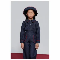 Enfant Mipounet Blouses, T-Shirts|Blouses, T-Shirts|Blouse en Jean Col Claudine Cecilia |