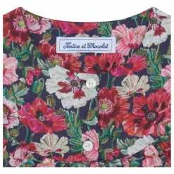 Outlet Tartine et Chocolat Blouse Fleurie Col Volants | Magenta