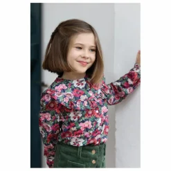 Outlet Tartine et Chocolat Blouse Fleurie Col Volants | Magenta