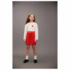 Sale Mini Rodini Blouse Fraise Coton Bio | Blanc