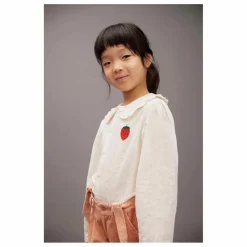 Sale Mini Rodini Blouse Fraise Coton Bio | Blanc