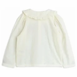 Sale Mini Rodini Blouse Fraise Coton Bio | Blanc