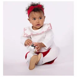 Petit Bateau Blouse Grand Col Popeline Coton Bio | Blanc