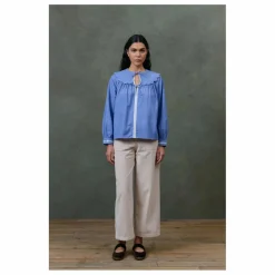 Femme Louise Misha Blouses, Chemises|Blouse Hyacia Chambray Coton Bio - Collection Femme |
