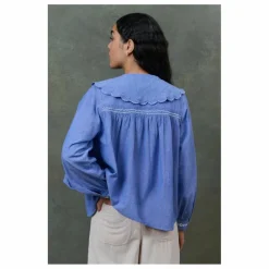 Femme Louise Misha Blouses, Chemises|Blouse Hyacia Chambray Coton Bio - Collection Femme |