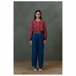 Femme Louise Misha Blouse Jally Alpenglow Carreaux Double Gaze de Coton Bio - Collection Femme |