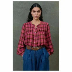Femme Louise Misha Blouse Jally Alpenglow Carreaux Double Gaze de Coton Bio - Collection Femme |