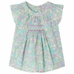 Bonpoint Blouse Laurie Liberty Coton Bio | Vert d'eau Best