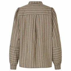 Outlet Lollys Laundry Blouse Lina Carreaux | Noir