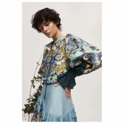 New Alémais Blouse Madalena Coton et Soie | Bleu