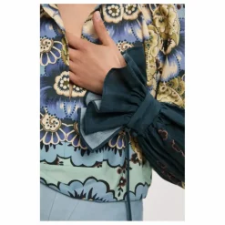 New Alémais Blouse Madalena Coton et Soie | Bleu