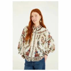 Farm Rio Blouse Magestic Hearts | Crème Clearance