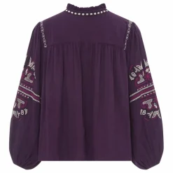 Femme Alma Deia Blouses, Chemises|Blouse Manches Longues Brodée Gaze Coton Bio |