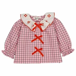 Hello Simone Blouse Myrtille Carreaux | Rose Best