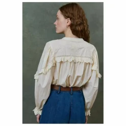 Louise Misha Blouse Noelianne Popeline de Coton Bio - Collection Femme | Crème Hot