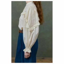 Louise Misha Blouse Noelianne Popeline de Coton Bio - Collection Femme | Crème Hot