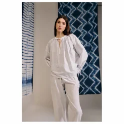 Outlet Blue Anemone Blouse Ondina Rayée | Bleu