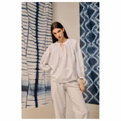 Outlet Blue Anemone Blouse Ondina Rayée | Bleu