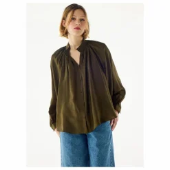 BELLEPIECE Blouse Paxos Soie | Vert foncé