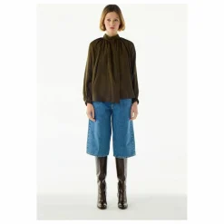 BELLEPIECE Blouse Paxos Soie | Vert foncé