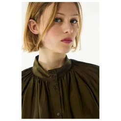 BELLEPIECE Blouse Paxos Soie | Vert foncé