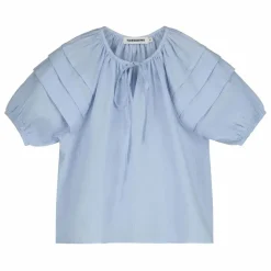 Sale Tangerine Blouse Plissée | Bleu Clair