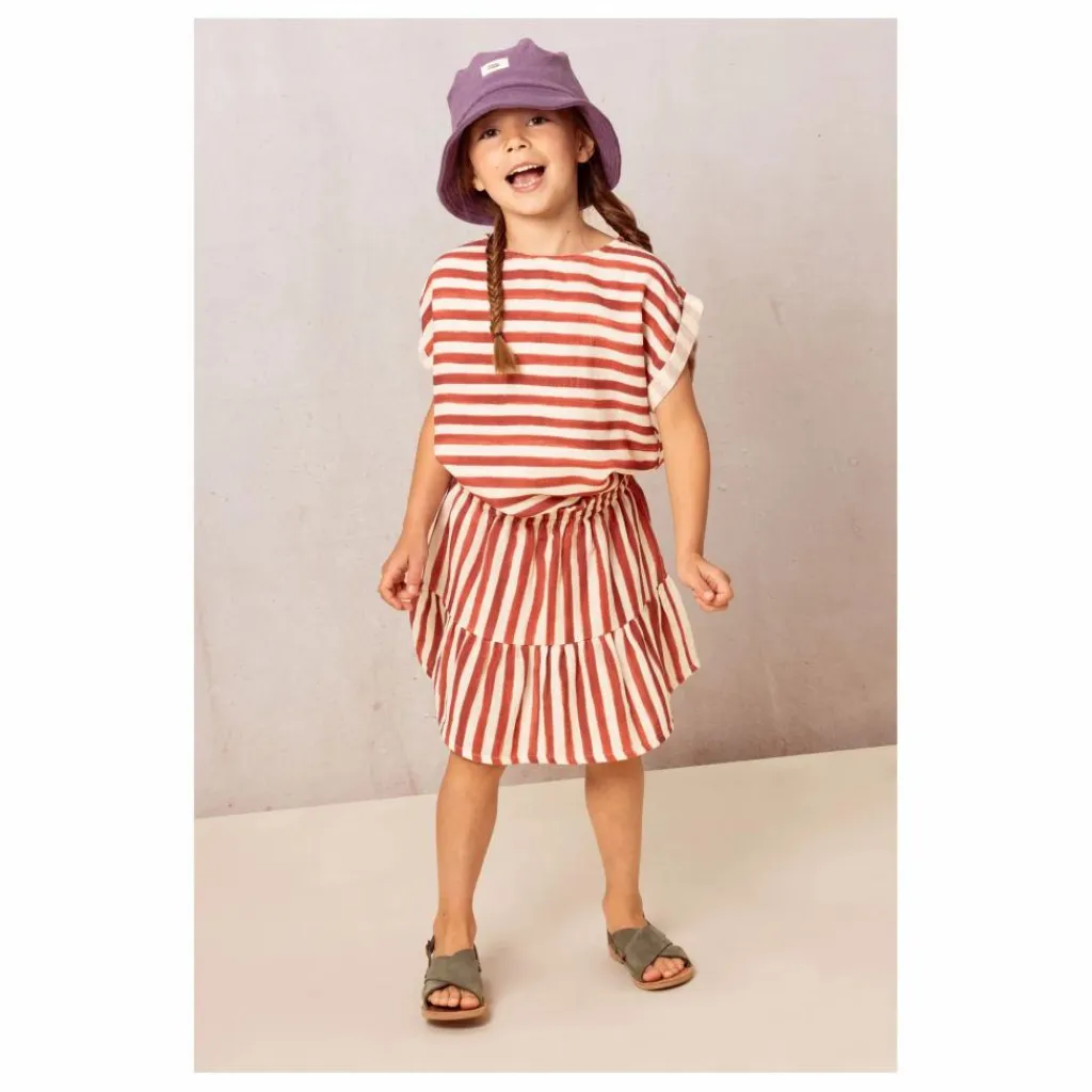 Enfant Studio Bohème T-Shirts, Chemises|Blouses, T-Shirts|Blouse Rayée Gaze de Coton |