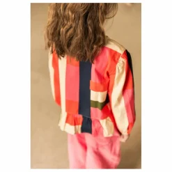 Jenest Blouse Sofie Rayée Popeline | Rose Hot