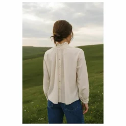 Sacrécoeur Blouse Soline Velours Milleraies | Ecru Outlet