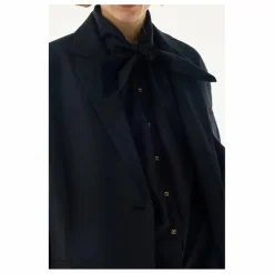 New BELLEPIECE Blouse Tom Popeline de Coton | Noir