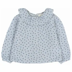Búho Blouses, T-Shirts|Blouse Volants Gaze de Coton Bio |