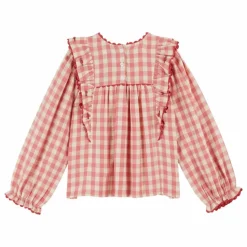 Enfant Emile et Ida Blouses, T-Shirts|Blouses, T-Shirts|Blouse Volants Vichy |