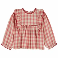 Enfant Emile et Ida Blouses, T-Shirts|Blouses, T-Shirts|Blouse Volants Vichy |